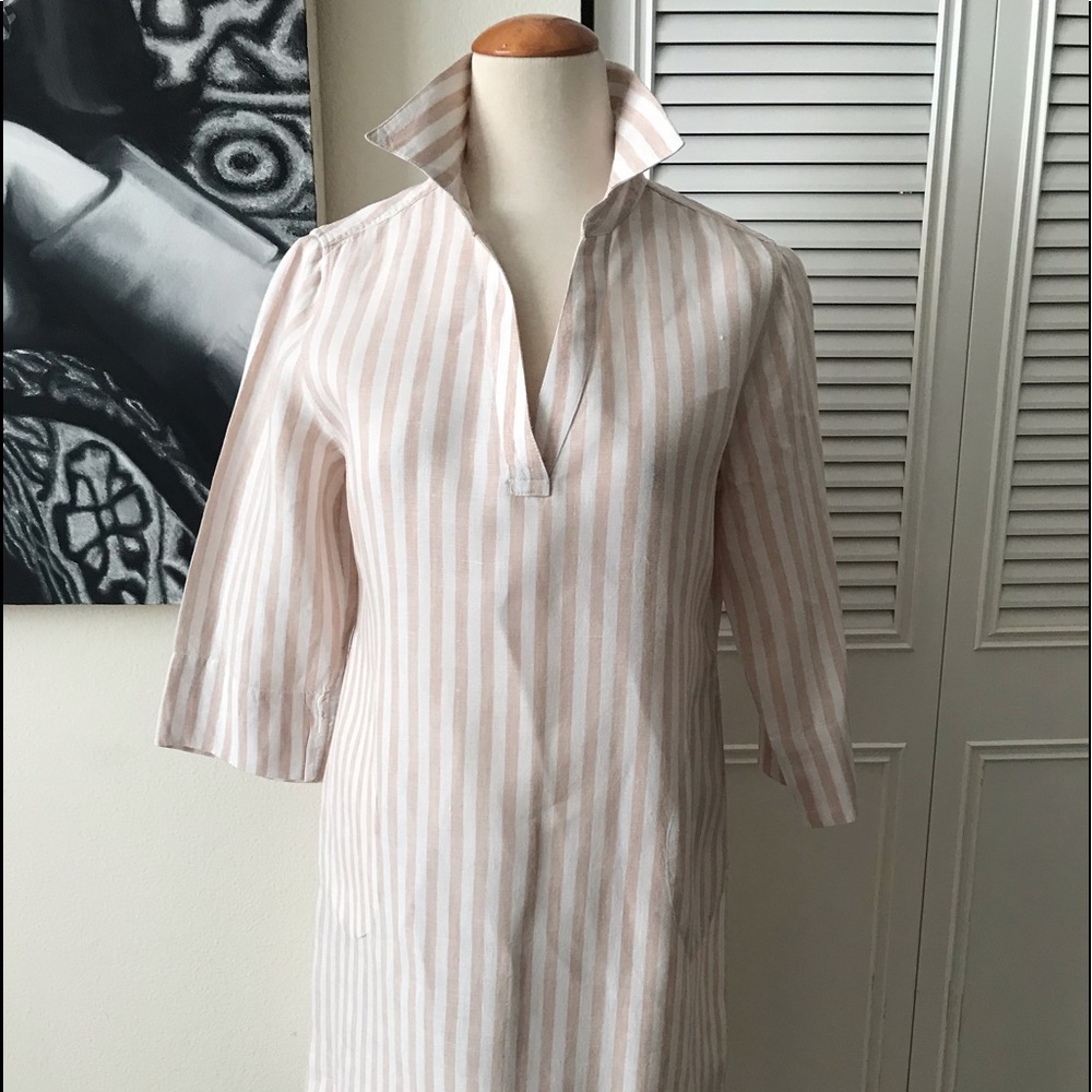 Soft Surroundings Striped Linen Dress